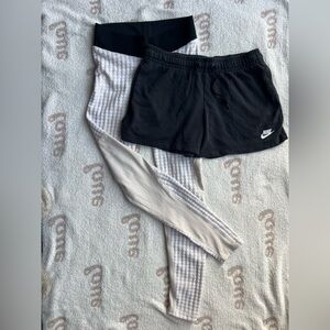 Nike Pro Hyperwarm Leggings + Nike Shorts